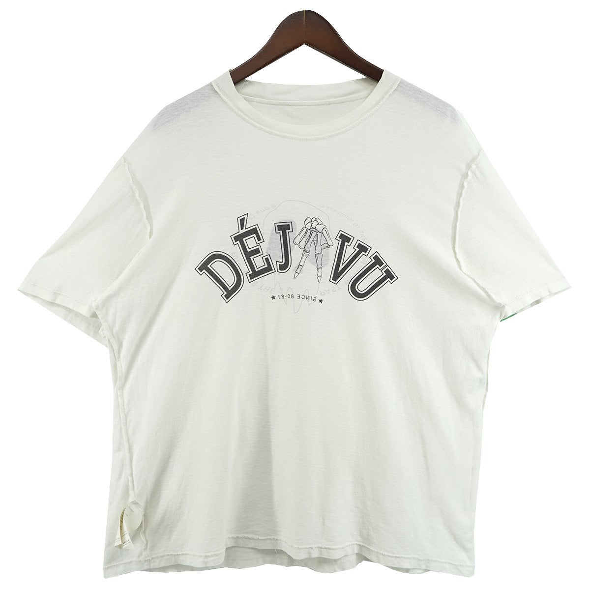 OUR LEGACY 22SS BOX T-SHIRT Maverick Deja Vu Print スカル グラフィックリバース プッシュスルー プリント ボックスシルエット ワイド 半袖 シャツ 古着・中古-4枚目のアイテム画像