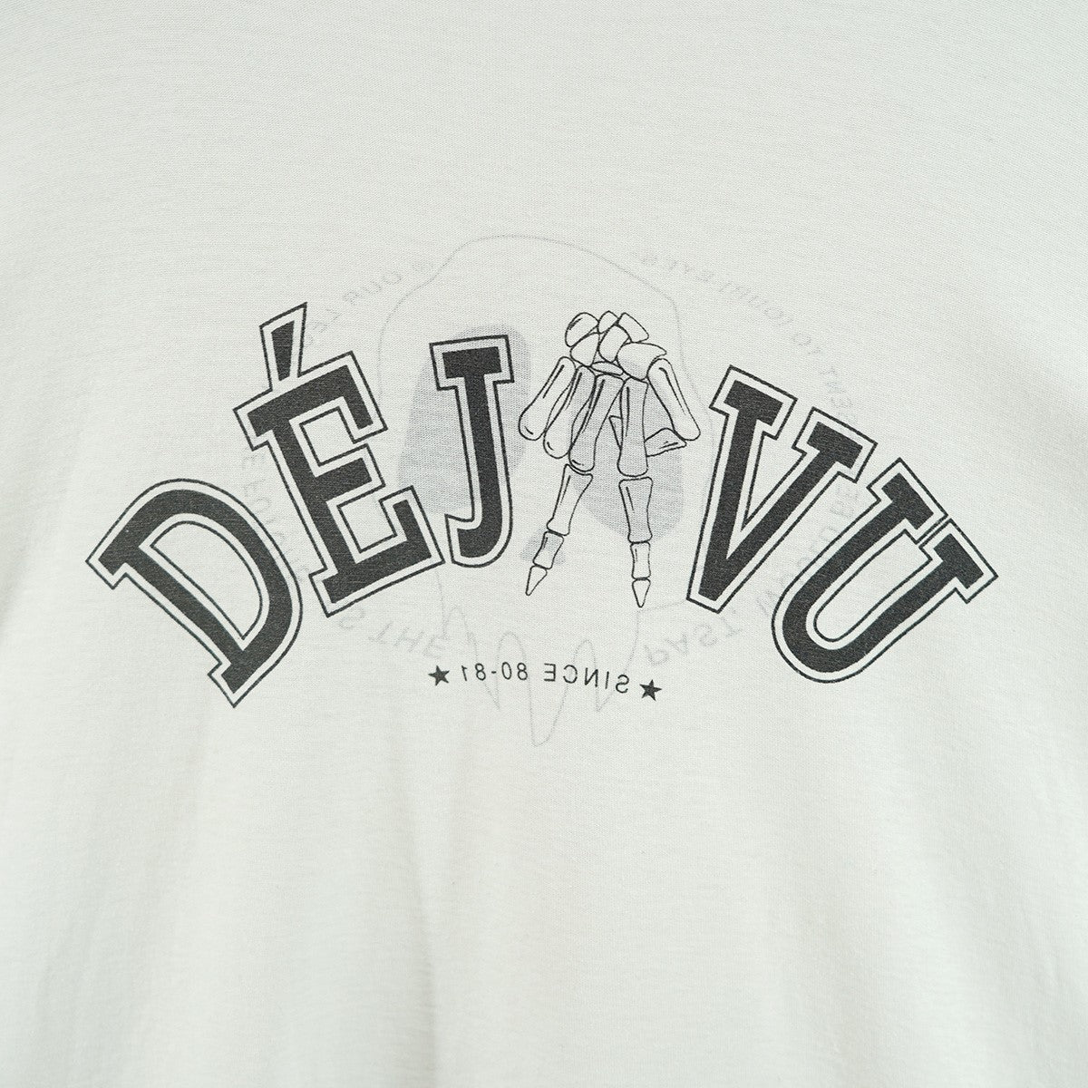 OUR LEGACY 22SS BOX T-SHIRT Maverick Deja Vu Print スカル グラフィックリバース プッシュスルー プリント ボックスシルエット ワイド 半袖 シャツ 古着・中古-5枚目のアイテム画像