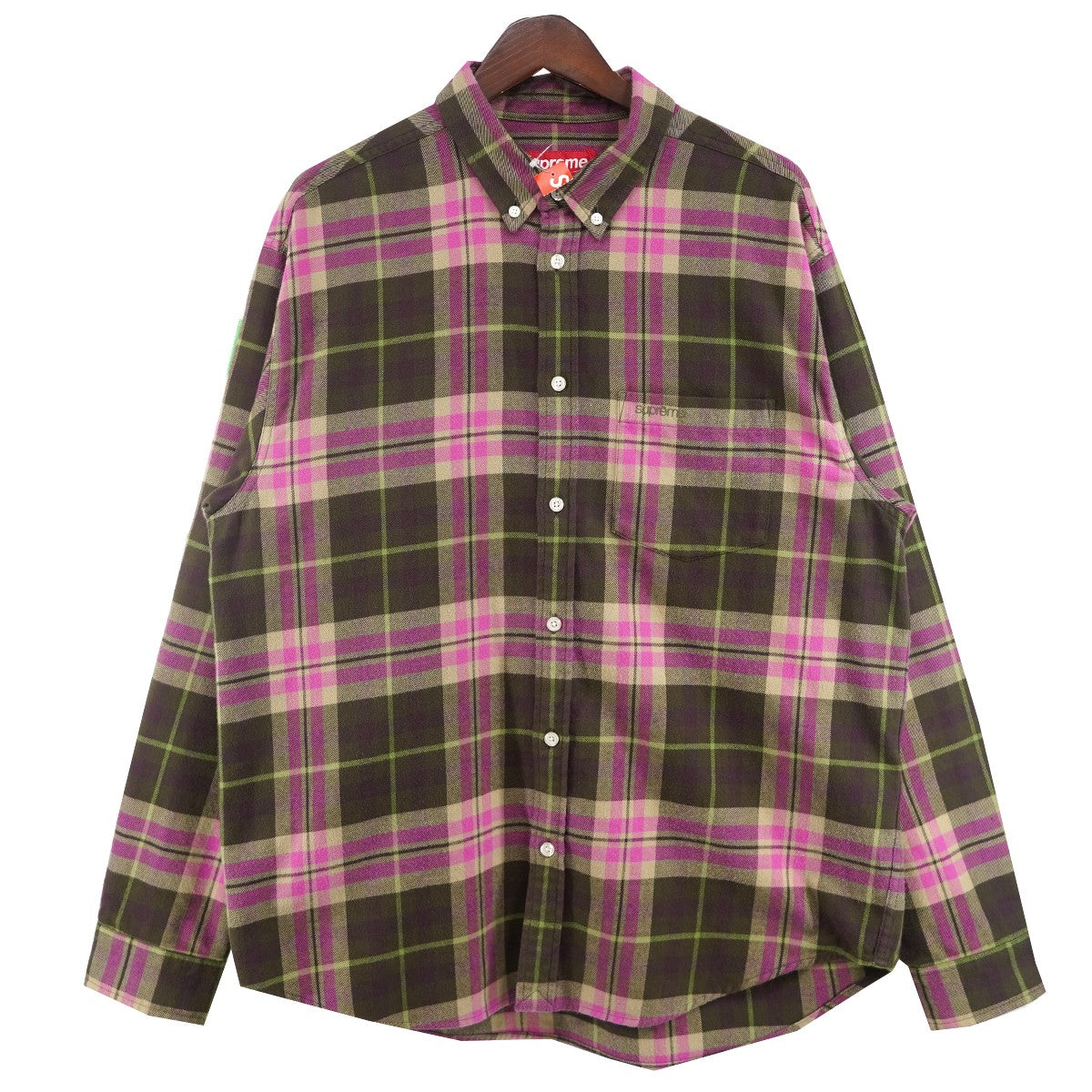 Supreme 25AW Plaid Flannel Shirtロゴ プレイド チェック フランネル シャツ ネルシャツ 古着・中古-1枚目のアイテム画像
