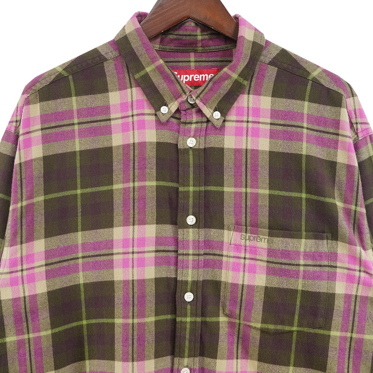 Supreme 25AW Plaid Flannel Shirtロゴ プレイド チェック フランネル シャツ ネルシャツ 古着・中古-3枚目のアイテム画像