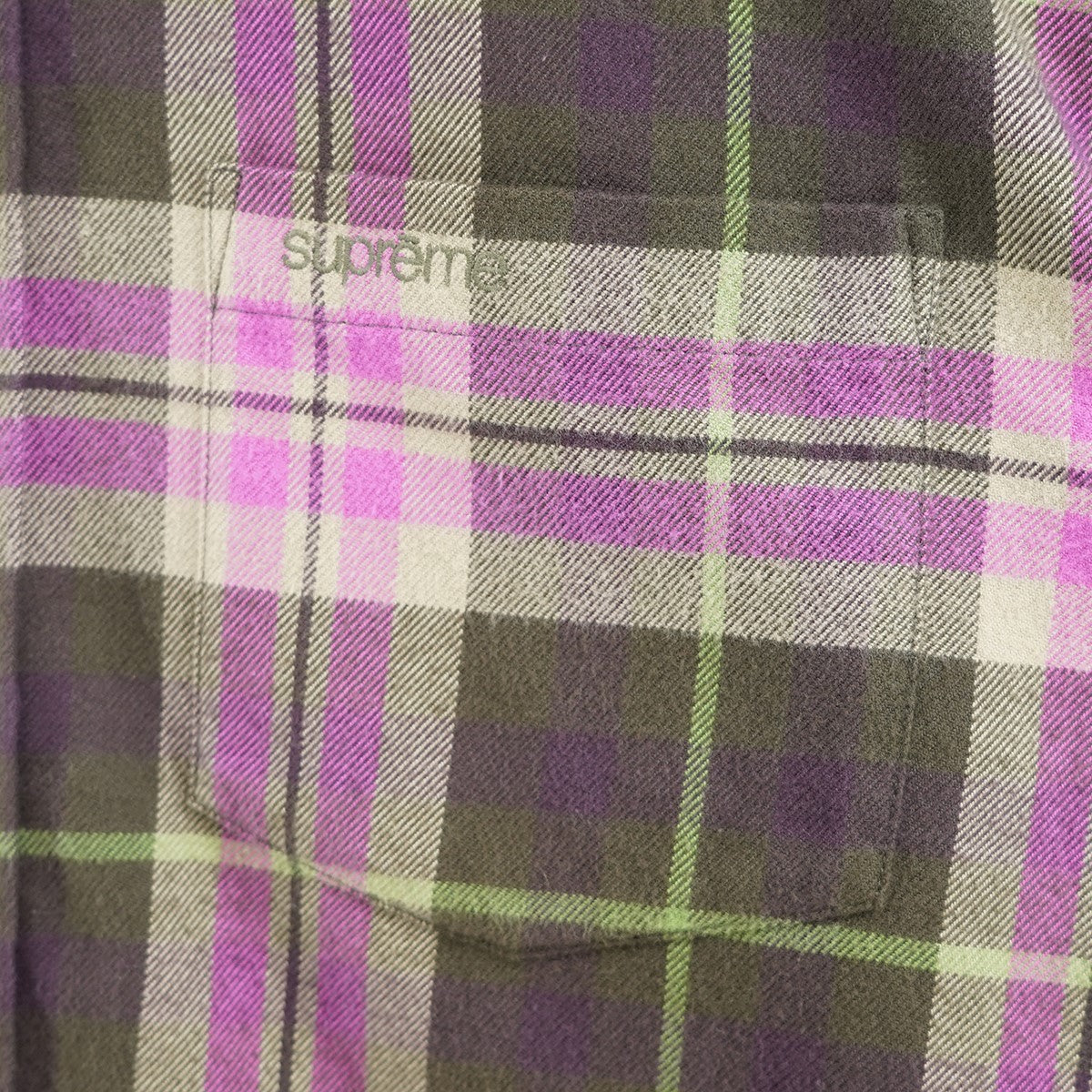 Supreme 25AW Plaid Flannel Shirtロゴ プレイド チェック フランネル シャツ ネルシャツ 古着・中古-4枚目のアイテム画像
