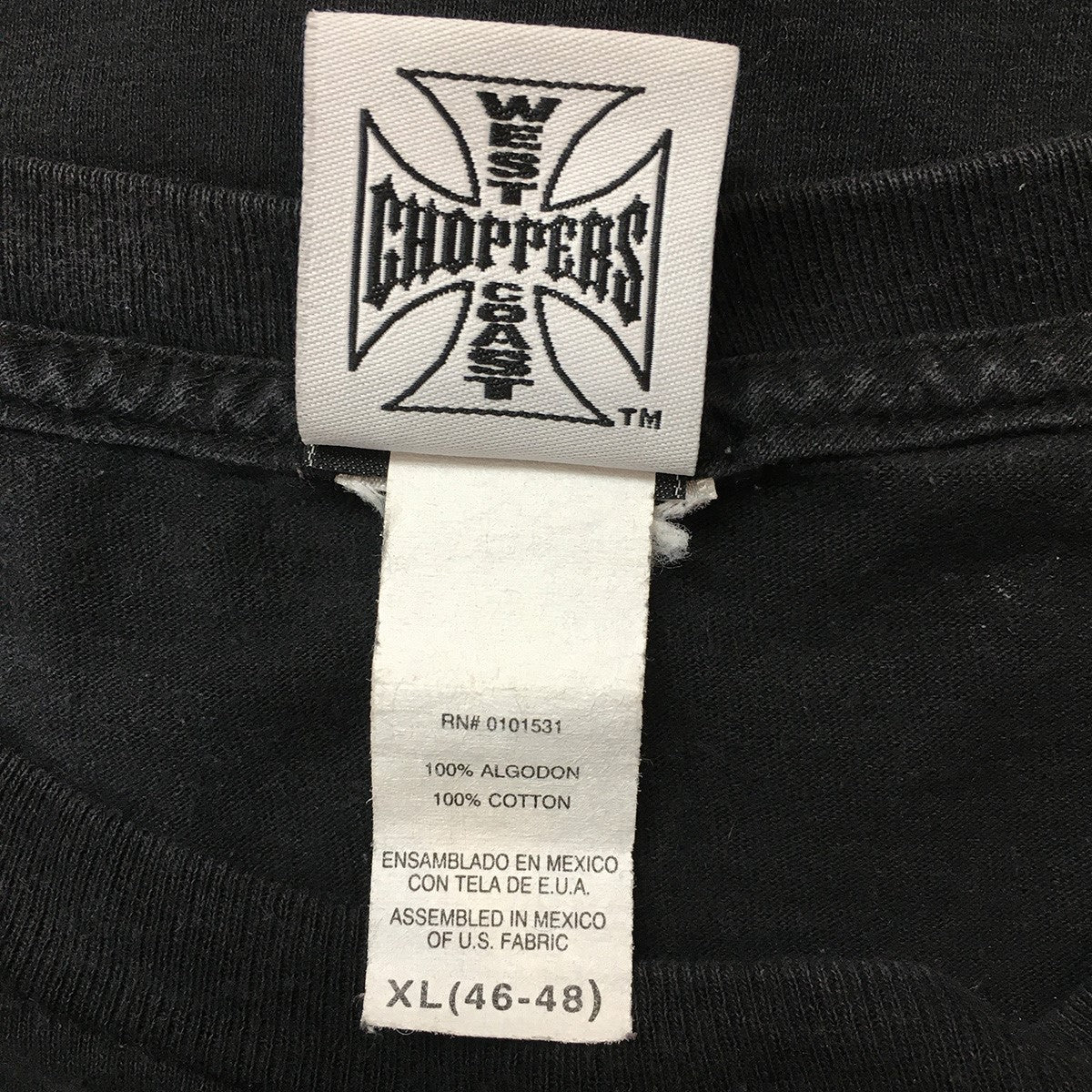 2003年 00s WEST COAST CHOPPERS CFL Skull Flame LongSleeveTeeウエストコースト チョッパーズ アイアンクロス ロゴ ロンT 長袖Tシャツ