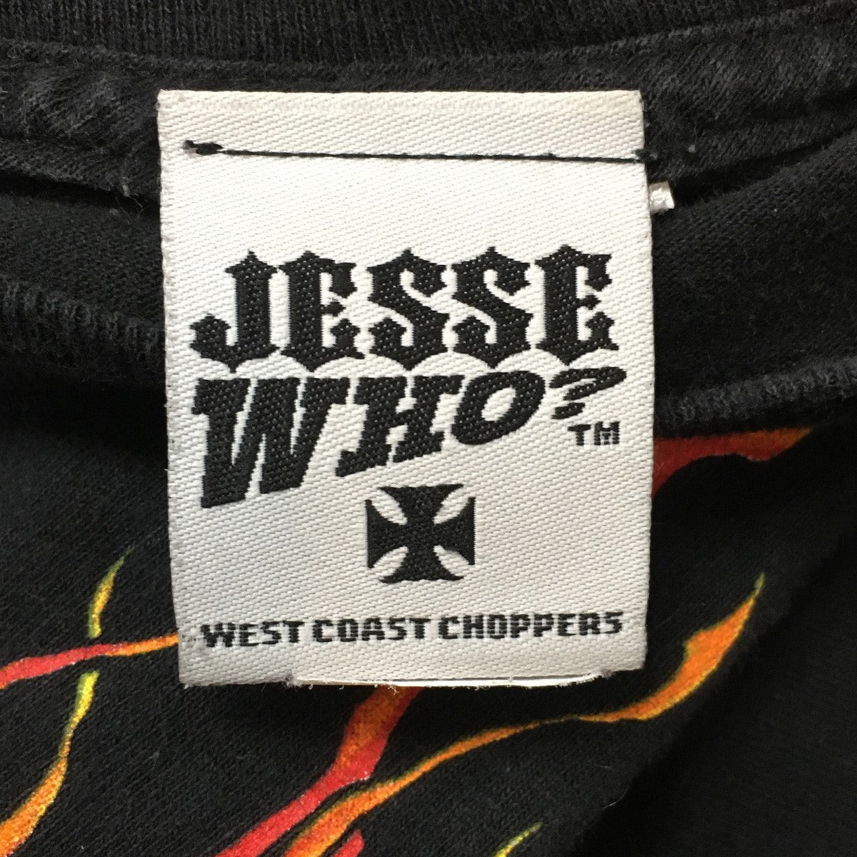 2003年 00s WEST COAST CHOPPERS CFL Skull Flame LongSleeveTeeウエストコースト チョッパーズ アイアンクロス ロゴ ロンT 長袖Tシャツ
