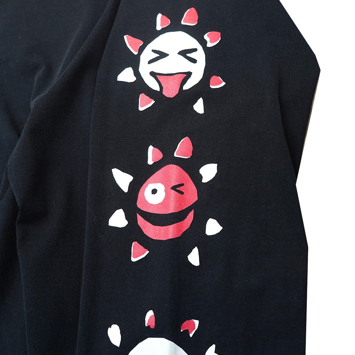 Maison Margiela 18SS Savage Print L／S Tee サベージ 太陽 袖プリント グラフィック四つタグ フォーステッチ ロングスリーブ 長袖 Tシャツ ロンT 古着・中古-2枚目のアイテム画像