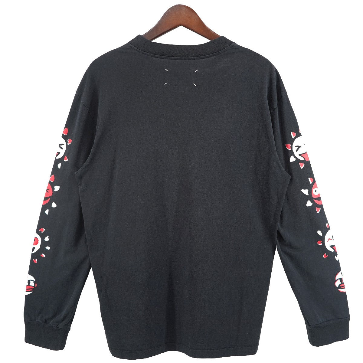 Maison Margiela 18SS Savage Print L／S Tee サベージ 太陽 袖プリント グラフィック四つタグ フォーステッチ ロングスリーブ 長袖 Tシャツ ロンT 古着・中古-4枚目のアイテム画像