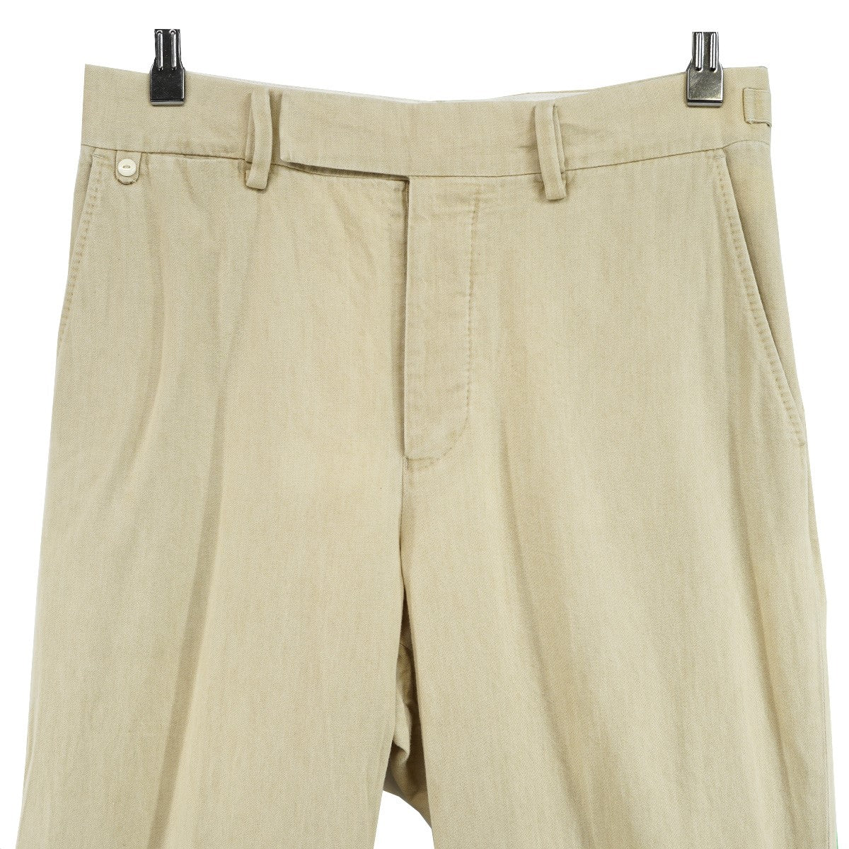 MAATEE＆SONS 25SS MARVERICK - L．Beige マーベリックダブルフック ボタンフライ バックル アジャスターベルト ユーロ ミリタリー トラウザーズ パンツ 古着・中古-3枚目のアイテム画像