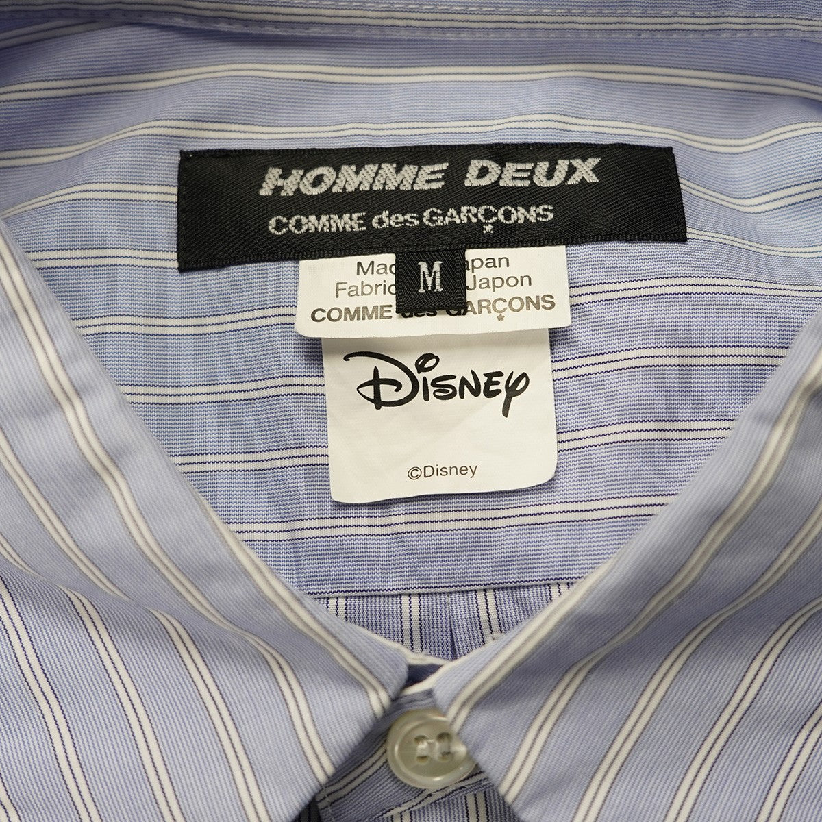 COMME des GARCONS HOMME DEUX×Disney 20AW ミッキーマウス ウォルトディズニースケッチ プリント ストライプ シャツ 古着・中古-5枚目のアイテム画像