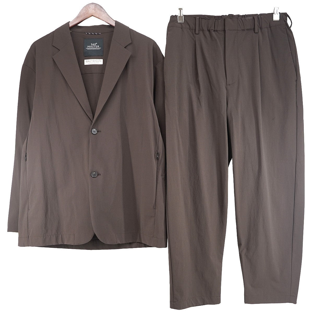 BEAUTY＆YOUTH UNITED ARROWS 24AW 360°MASTERポリウレタン混紡 樹脂ボタン リラックス ジャケット × バルーン イージーパンツ セットアップ 古着・中古-1枚目のアイテム画像