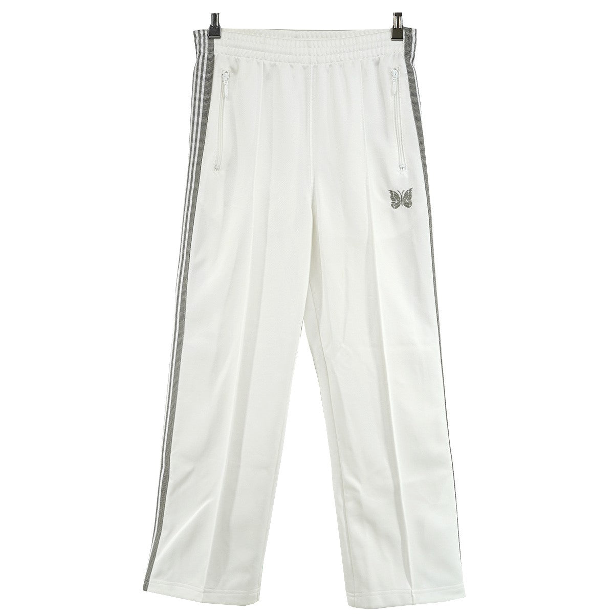 Needles×STUDIOUS 24SS Track Pant - Poly Smooth ポリスムース STUDIOUS別注モデルコンシール ファスナー ポケット パピヨン ロゴ刺繍 ナロー トラック ライン イージー パンツ 古着・中古-1枚目のアイテム画像
