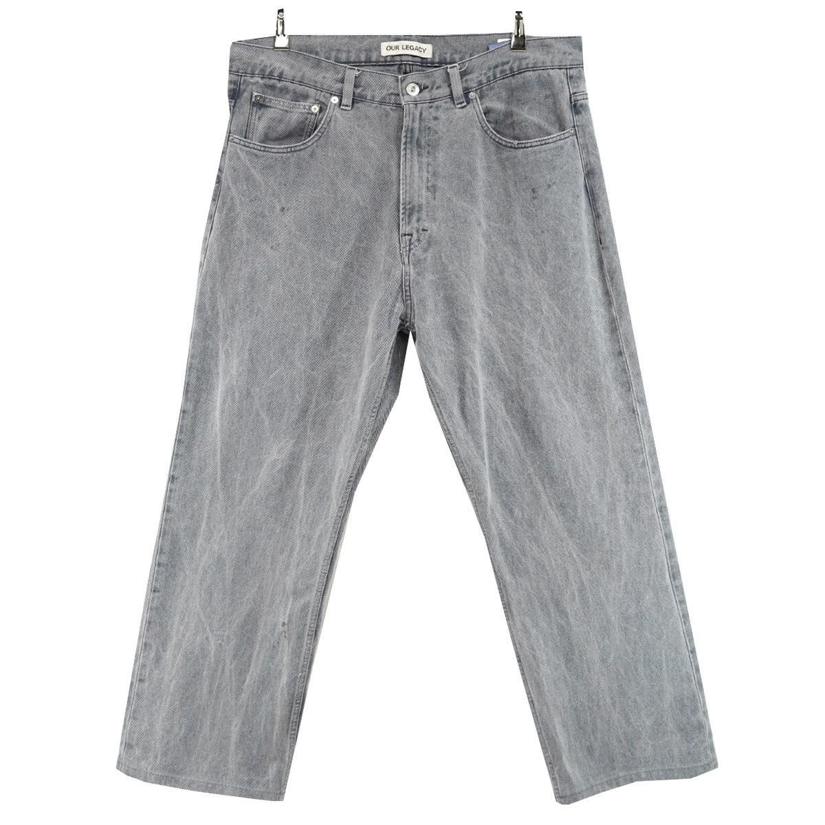 OUR LEGACY 24SS Grey Titan Washヴィンテージ 加工 ワイド ストレート デニム ジーンズ パンツ 古着・中古-1枚目のアイテム画像