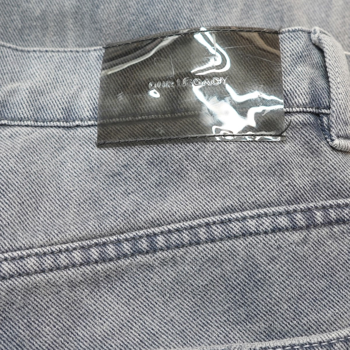 OUR LEGACY 24SS Grey Titan Washヴィンテージ 加工 ワイド ストレート デニム ジーンズ パンツ 古着・中古-6枚目のアイテム画像