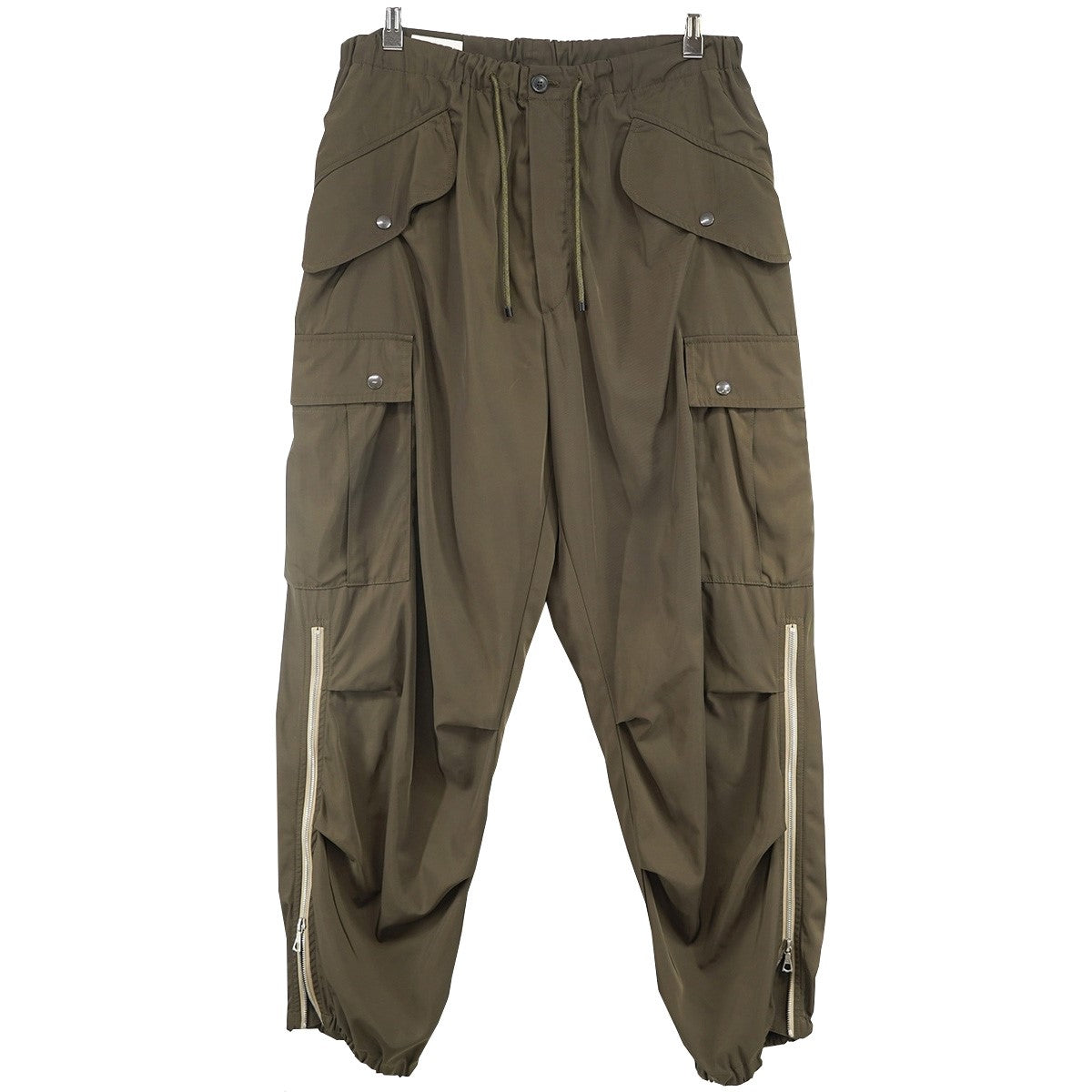 DRIES VAN NOTEN 24SS PENTIN SV 8210 M．W．PANTS バルーンシルエットビッグ フラップポケット アウトシーム スリットジッパー パラシュート ワイド カーゴ パンツ 古着・中古-1枚目のアイテム画像