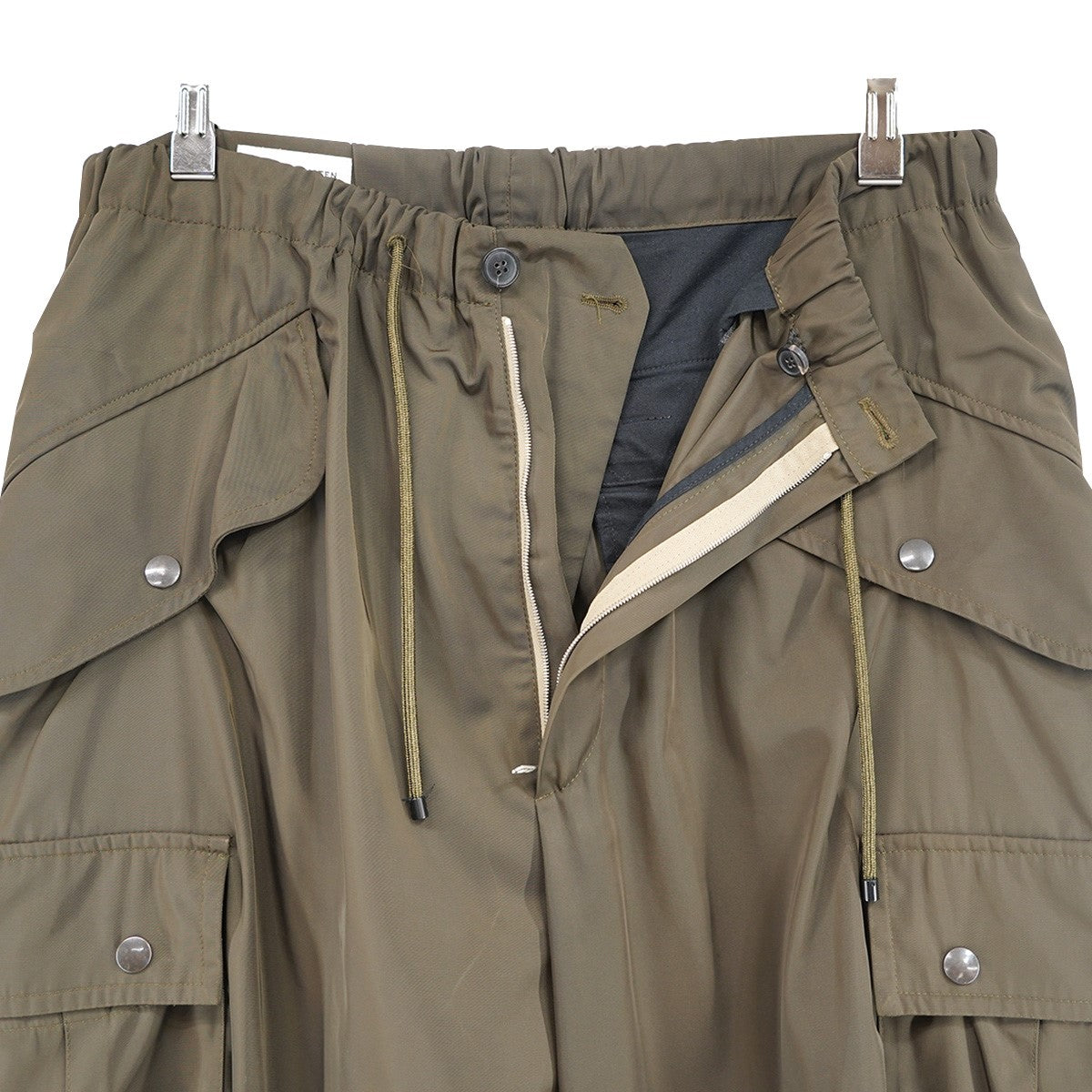 DRIES VAN NOTEN 24SS PENTIN SV 8210 M．W．PANTS バルーンシルエットビッグ フラップポケット アウトシーム スリットジッパー パラシュート ワイド カーゴ パンツ 古着・中古-5枚目のアイテム画像