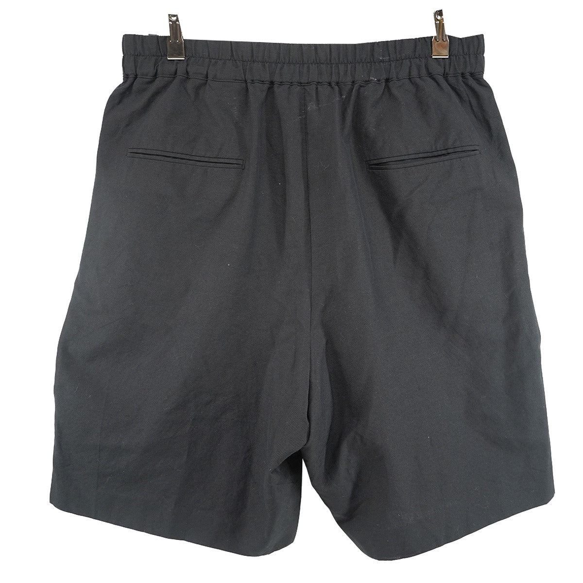 ATON WOOL LINEN TRAINING SHORT PANTS ウールリネン ミリタリーベース ワイドコンシールファスナーポケット トレーニング イージー ショーツ ハーフ ショート パンツ 古着・中古-2枚目のアイテム画像