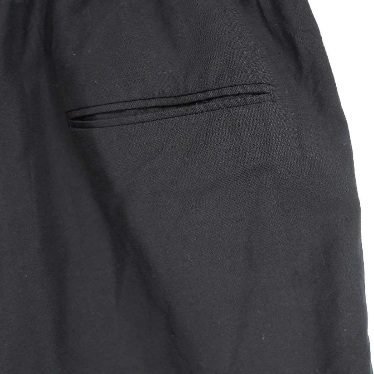 ATON WOOL LINEN TRAINING SHORT PANTS ウールリネン ミリタリーベース ワイドコンシールファスナーポケット トレーニング イージー ショーツ ハーフ ショート パンツ 古着・中古-4枚目のアイテム画像