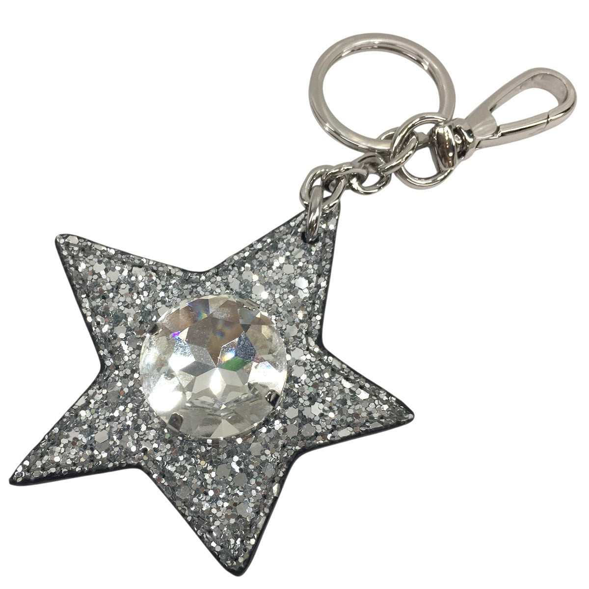 24AW Star Motif Rhinestone-Embellished Keyringスター キーチャーム キーホルダー