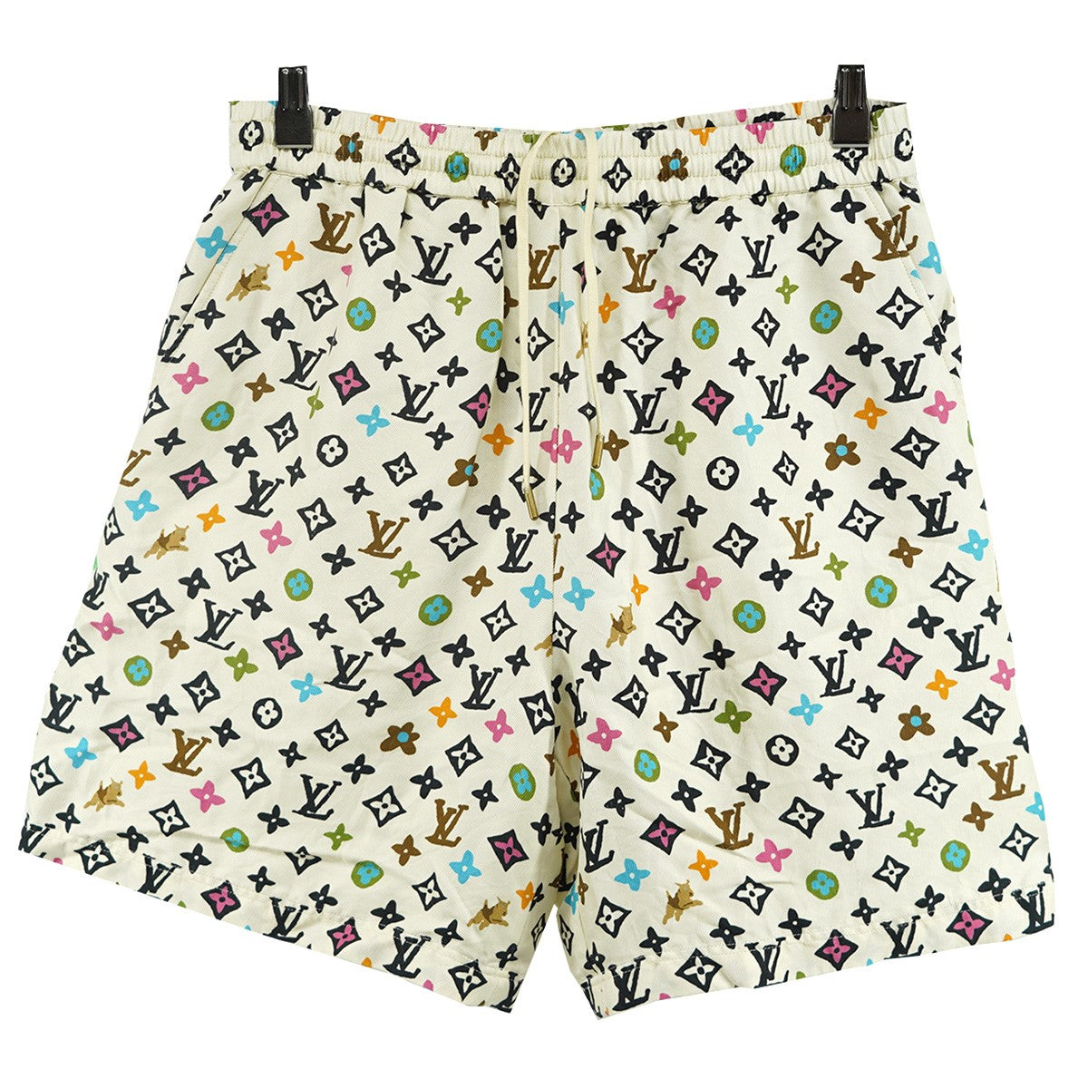24SS Monogram Printed Silk Shortsモノグラムプリント シルク ショーツ ハーフパンツ
