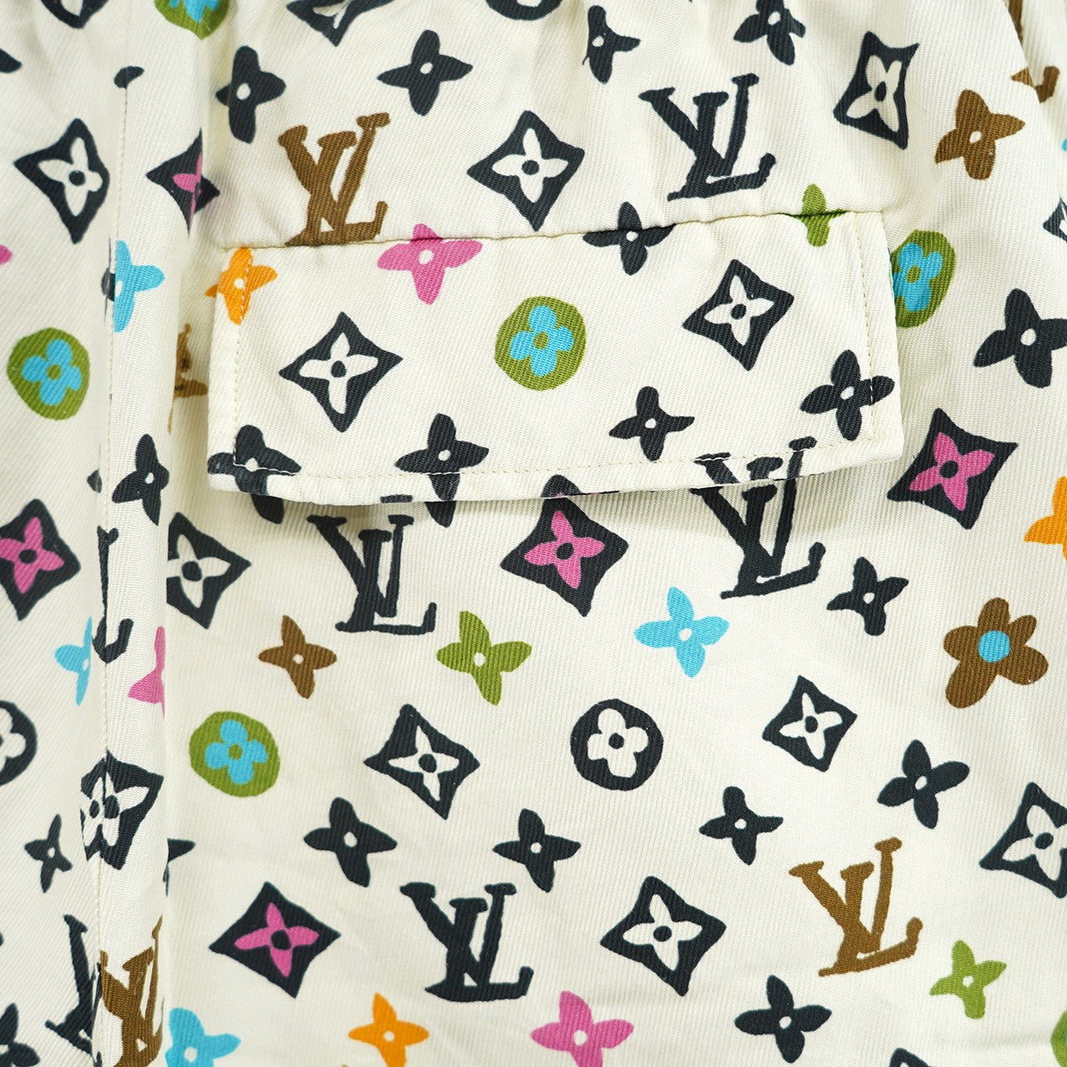 24SS Monogram Printed Silk Shortsモノグラムプリント シルク ショーツ ハーフパンツ