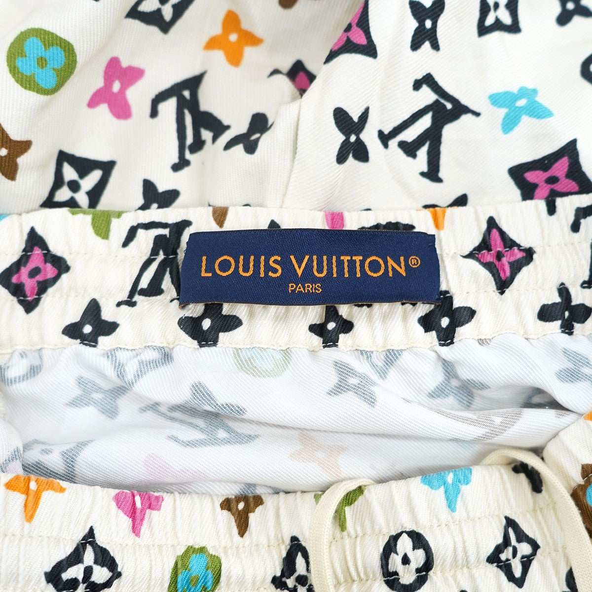 24SS Monogram Printed Silk Shortsモノグラムプリント シルク ショーツ ハーフパンツ
