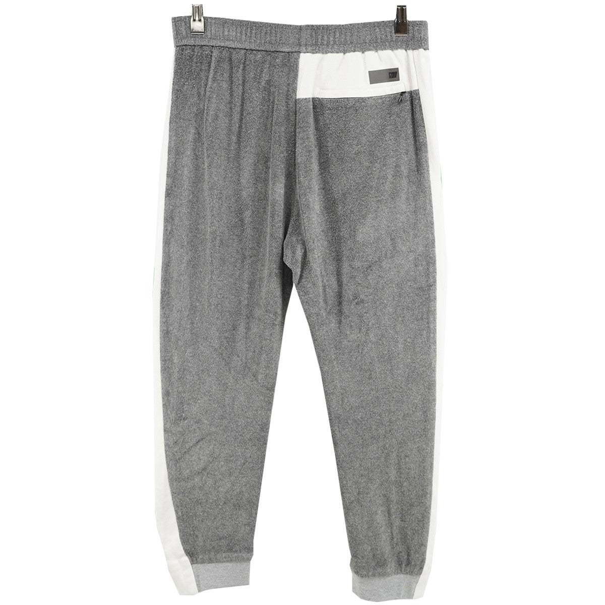 P．M．D．S． 22AW MOSI Jogger Pants - Grigio Striscia Grigiaマイクロパイル サイドライン ロゴパッチ テーパード イージー パンツ 古着・中古-2枚目のアイテム画像