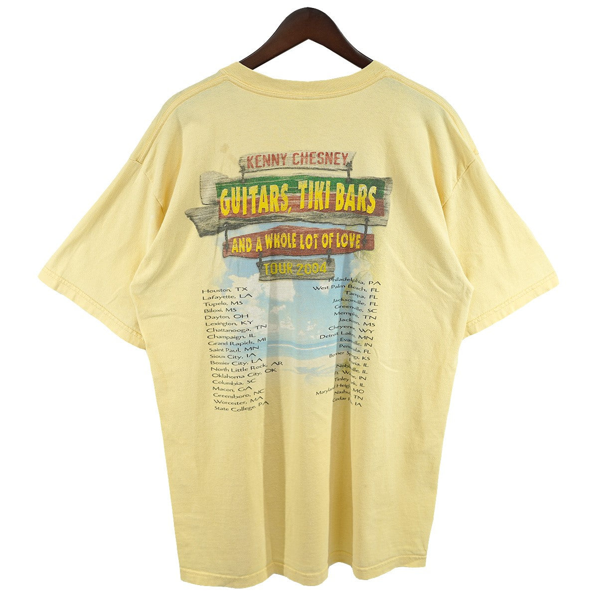 VINTAGE 00s 20004年 Kenny Chesneyケニー・チェズニー ツアー Tシャツ 古着・中古-2枚目のアイテム画像
