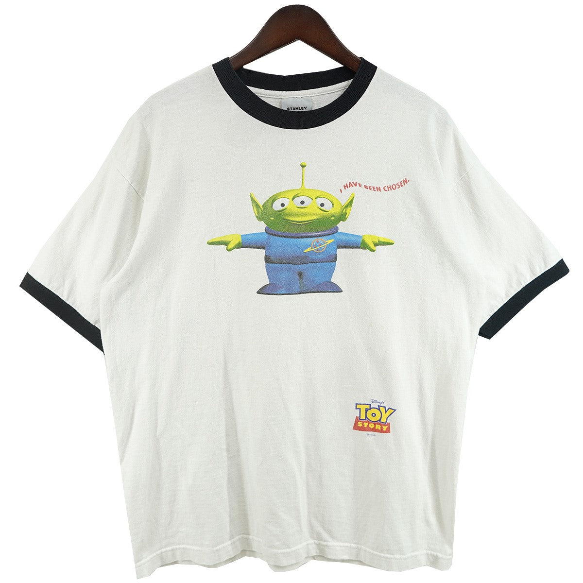 VINTAGE 90s TOY STORY Stanley Desantis トイストーリーリトルグリーンメン リンガー Tシャツ 古着・中古-1枚目のアイテム画像