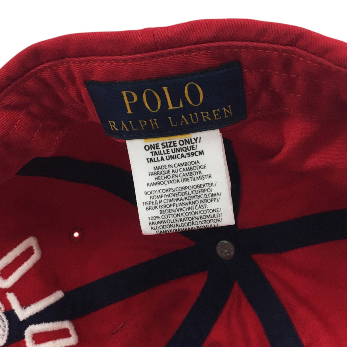POLO RALPH LAUREN P-Wing Cotton Chino Ball Capロゴ ウイングフット コットンチノ ベースボール キャップ 帽子 古着・中古-6枚目のアイテム画像
