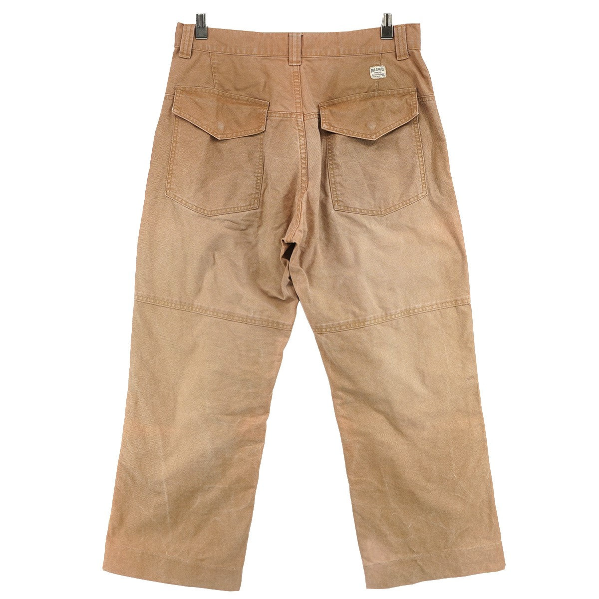 POLO JEANS CO． Premium Denim Workwear POLO RALPH LAUREN UNION MADEダック地 ダブルニー 紙パッチ ペインター カーペンター ワイド ストレート パンツ 古着・中古-2枚目のアイテム画像