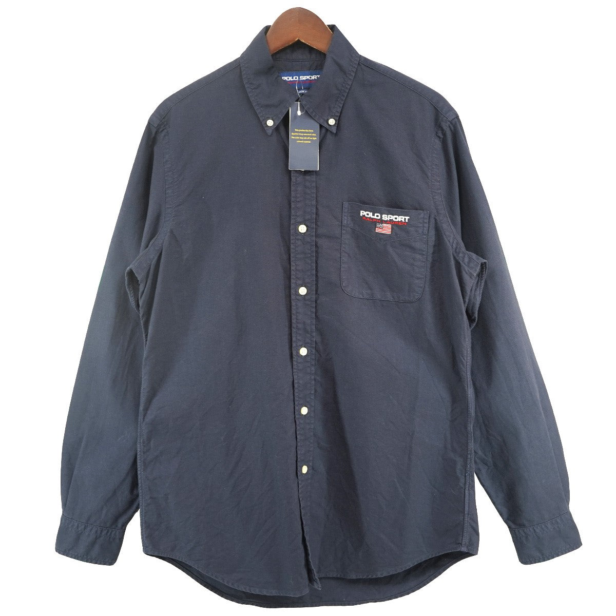 POLO SPORT 21SS Polo Sport Classic Fit Oxford Shirt復刻 ヘビーオックスフォード 星条旗 ロゴ刺繍 クラシック フィット 長袖 ボタン ダウン シャツ 古着・中古-1枚目のアイテム画像