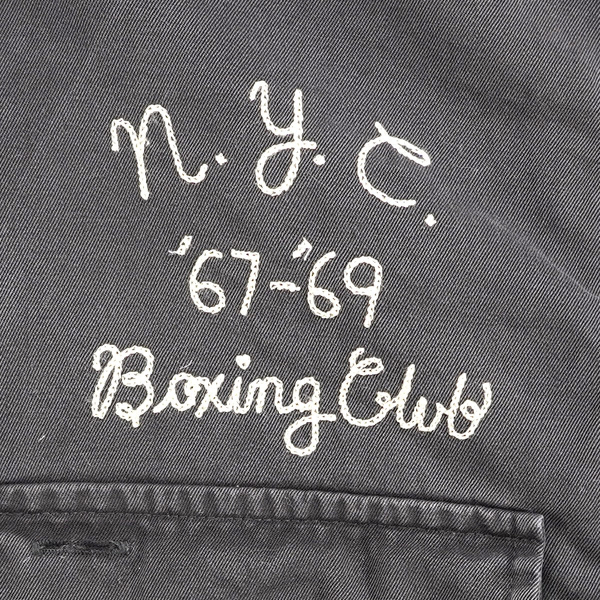 POLO RALPH LAUREN 15AW Custom Fit New York Boxing Club Shirtウォッシュ加工 フラップ パッチ ポケット ボクシングクラブ バック刺繍 ワーク シャツ 古着・中古-3枚目のアイテム画像