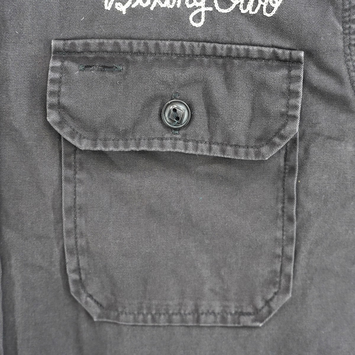 POLO RALPH LAUREN 15AW Custom Fit New York Boxing Club Shirtウォッシュ加工 フラップ パッチ ポケット ボクシングクラブ バック刺繍 ワーク シャツ 古着・中古-5枚目のアイテム画像