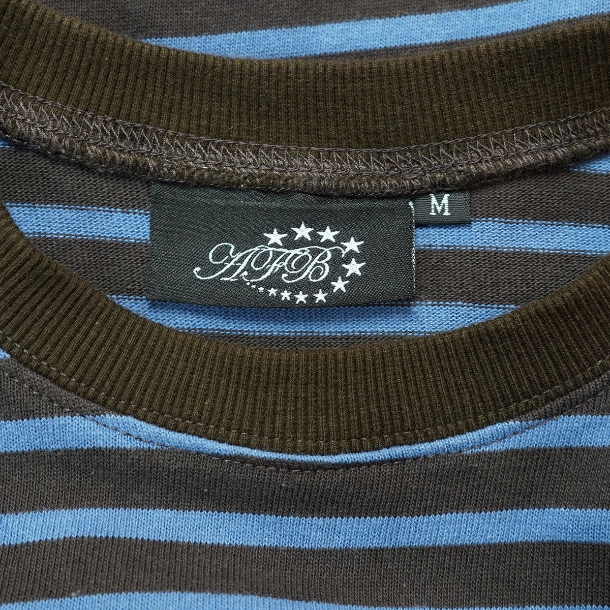 AFB 24SS BORDER LS TEEスター刺繍 ボーダー ロングスリーブ 長袖 Tシャツ ロンT 古着・中古-4枚目のアイテム画像