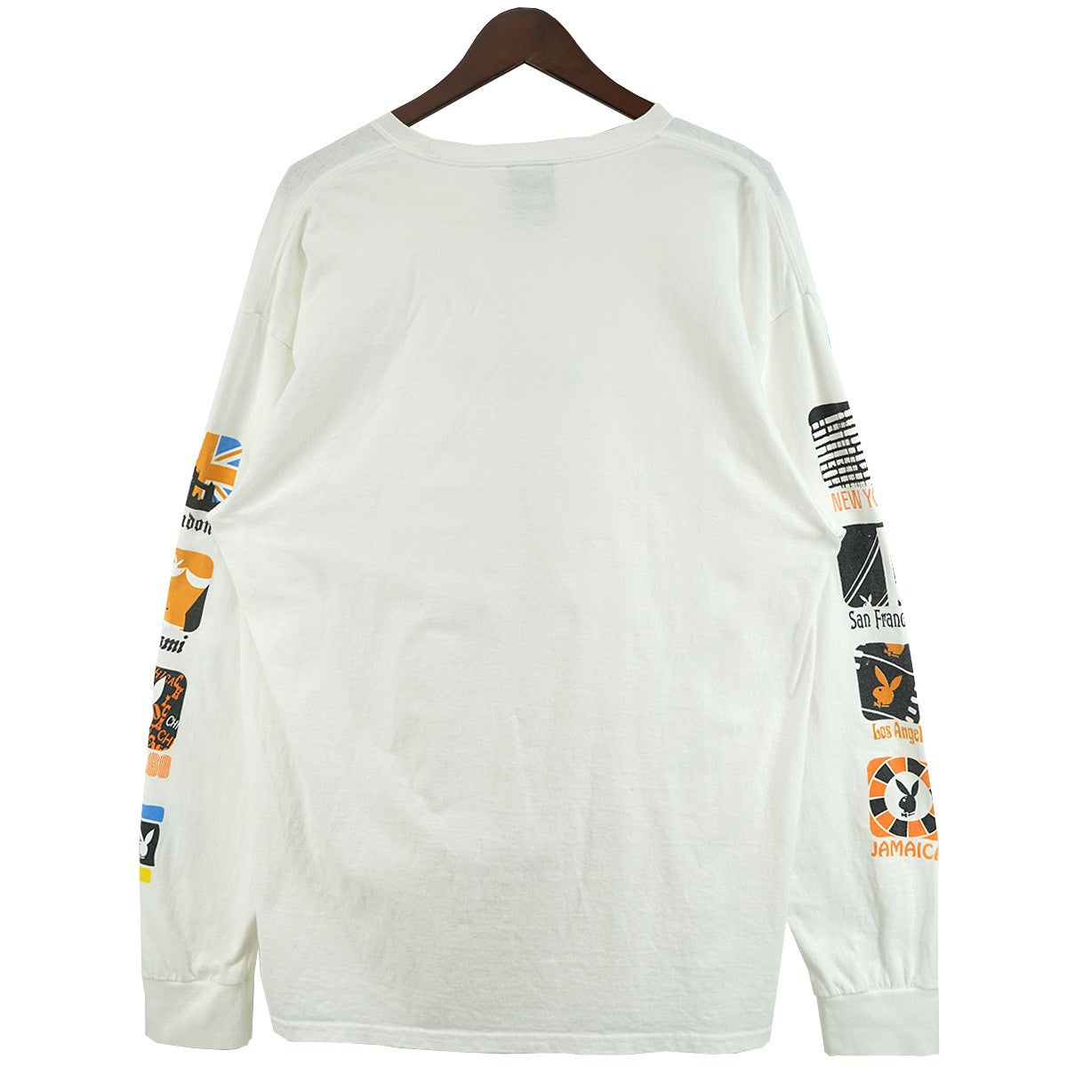 HUF×PLAY BOY HUF x Playboy Club Intl Long Sleeve Teeコラボ ロゴ ロングスリーブ 長袖 Tシャツ ロンT 古着・中古-2枚目のアイテム画像