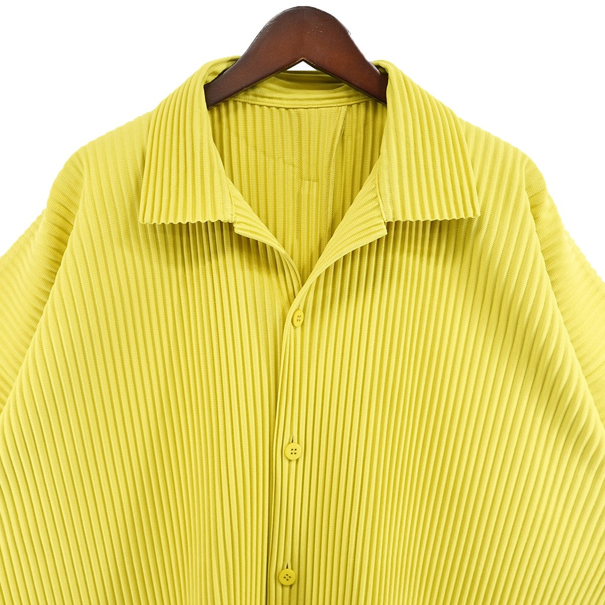 HOMME PLISSE ISSEY MIYAKE 25AW MONTHLY COLORS ： JULYプリーツ ドロップショルダー オープンカラー 開襟 半袖シャツ 古着・中古-3枚目のアイテム画像