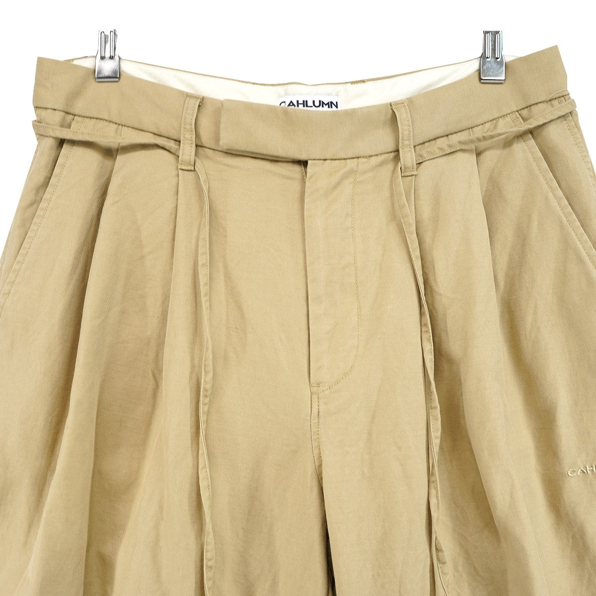 24SS Cotton Linen 2 Tuck Chino Pantロゴ コットン リネン ツータック チノパン チノ パンツ