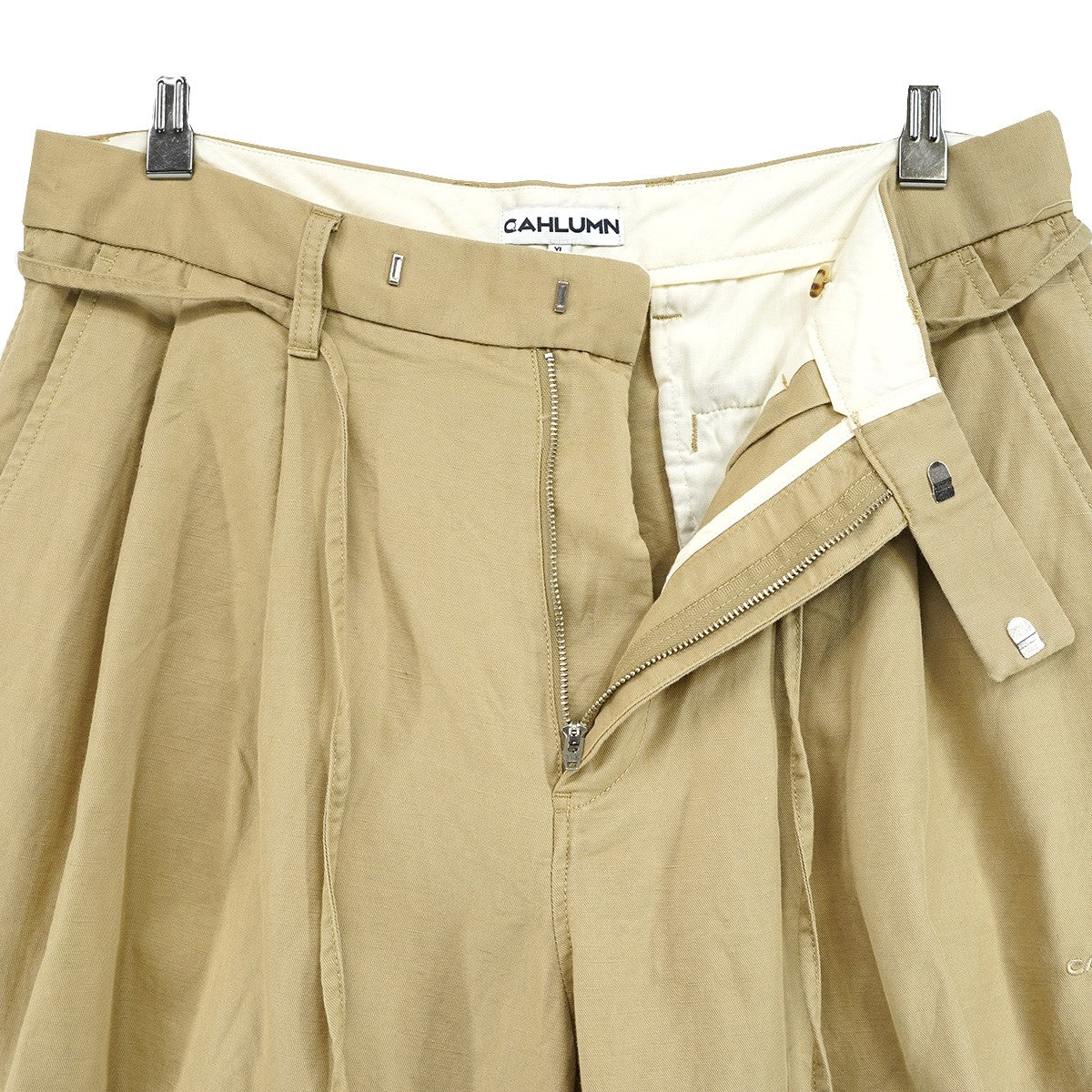 24SS Cotton Linen 2 Tuck Chino Pantロゴ コットン リネン ツータック チノパン チノ パンツ