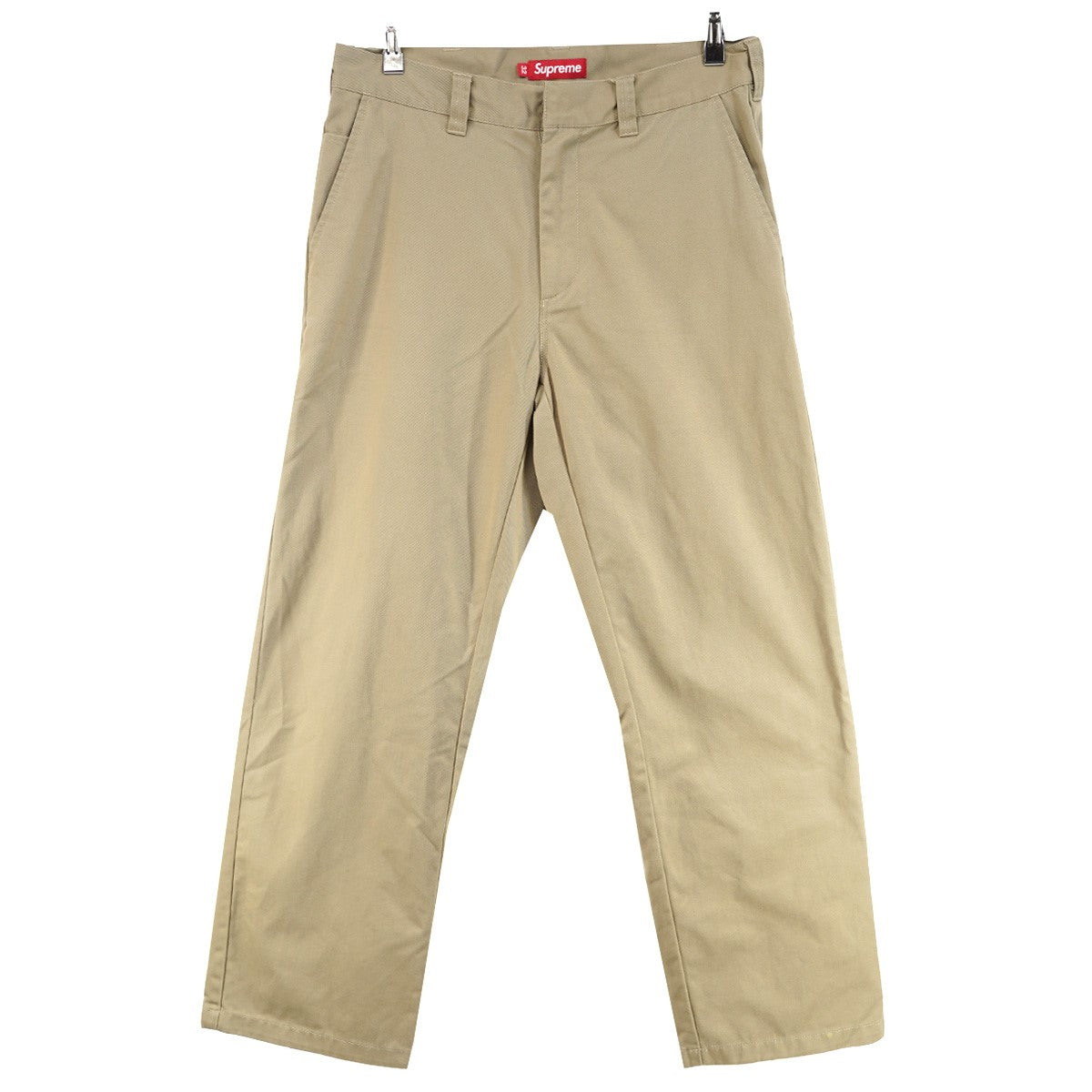 25SS Work Pants 混紡ツイル素材 ストレート シルエットウェルトユーティリティポケット ロゴ ネームタグ ワーク パンツ