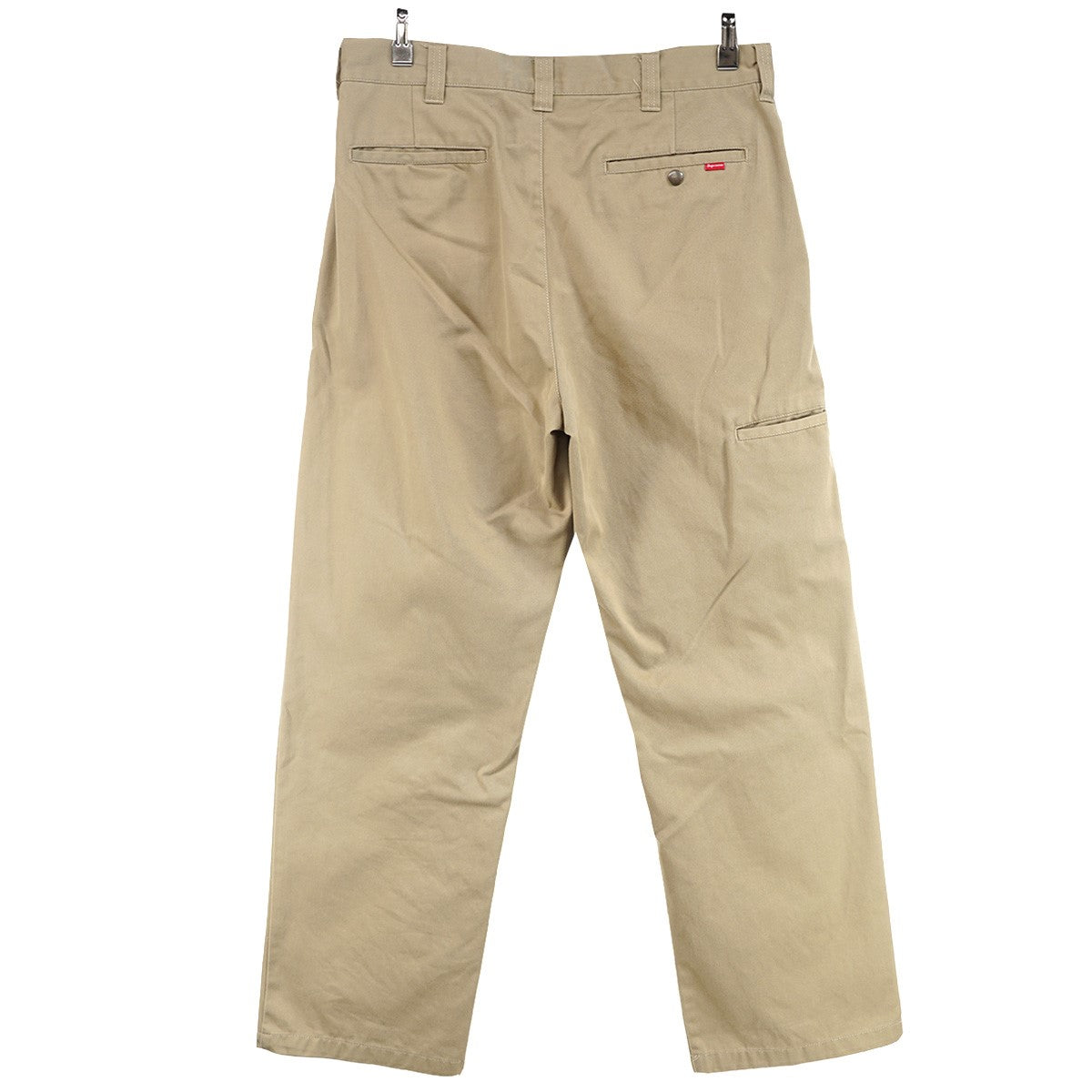 25SS Work Pants 混紡ツイル素材 ストレート シルエットウェルトユーティリティポケット ロゴ ネームタグ ワーク パンツ