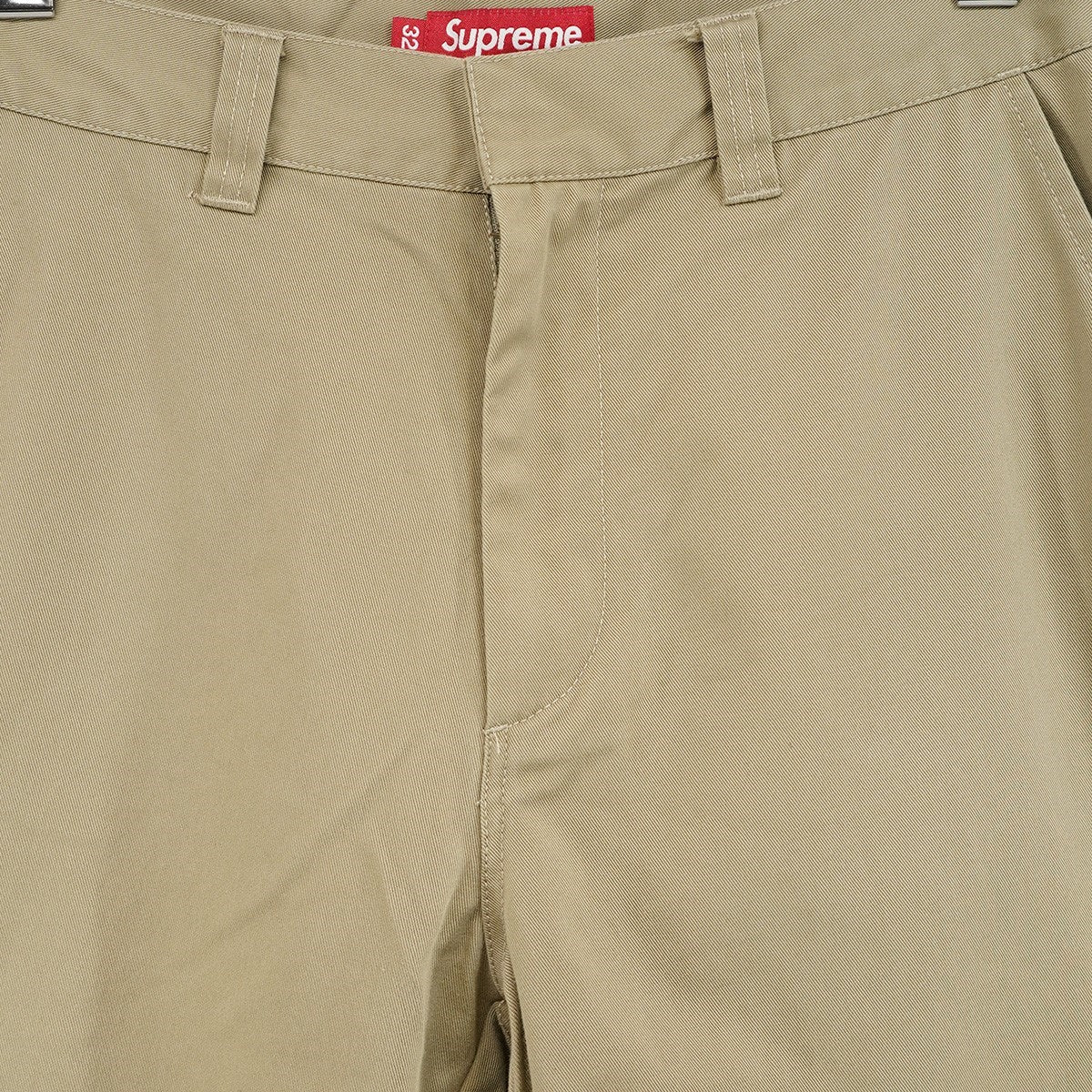 25SS Work Pants 混紡ツイル素材 ストレート シルエットウェルトユーティリティポケット ロゴ ネームタグ ワーク パンツ