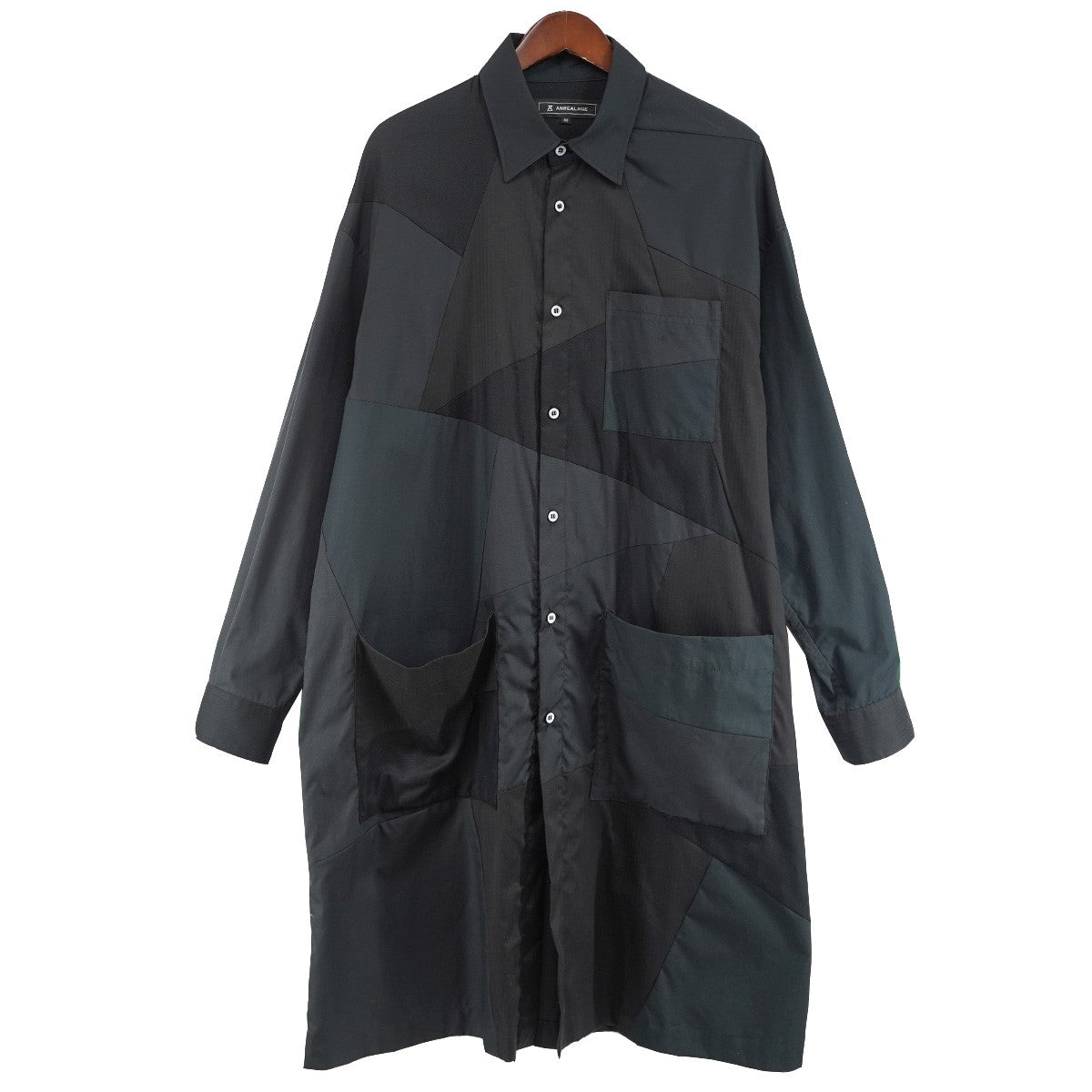 ANREALAGE パッチワーク パネル ロングシャツ 古着・中古-1枚目のアイテム画像