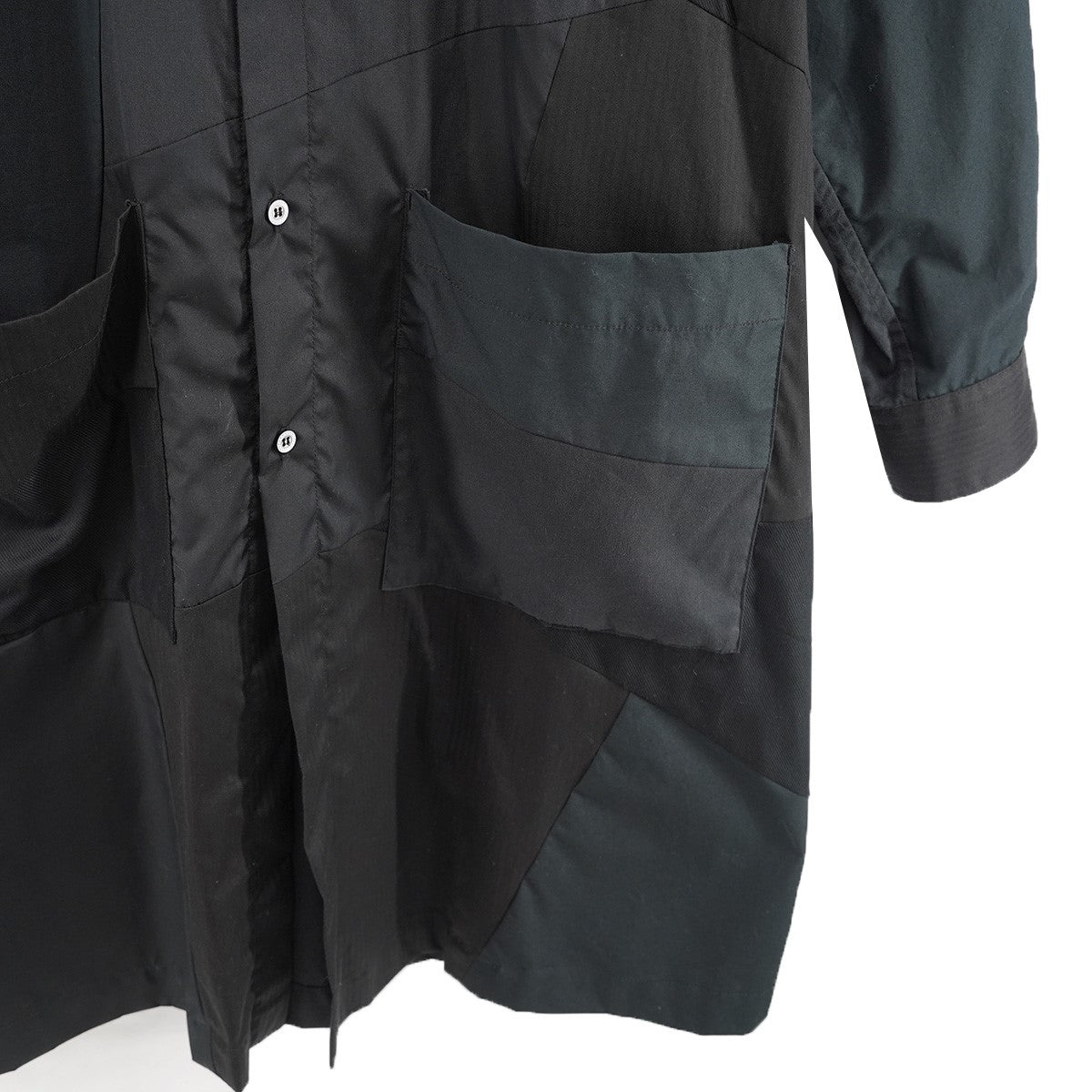 ANREALAGE パッチワーク パネル ロングシャツ 古着・中古-3枚目のアイテム画像