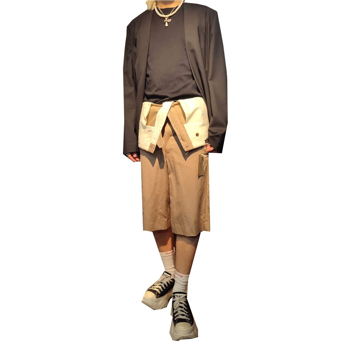 24SS ウエスト 2 ドッキング ハーフパンツ ショーツ
