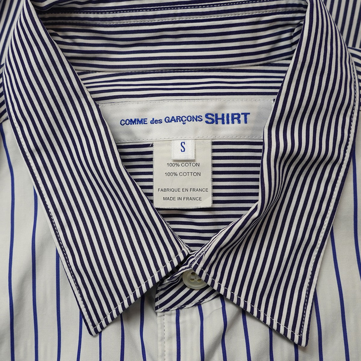 yarn dyed cotton stripe poplin先染めコットン・ストライプ ポプリン 長袖シャツ