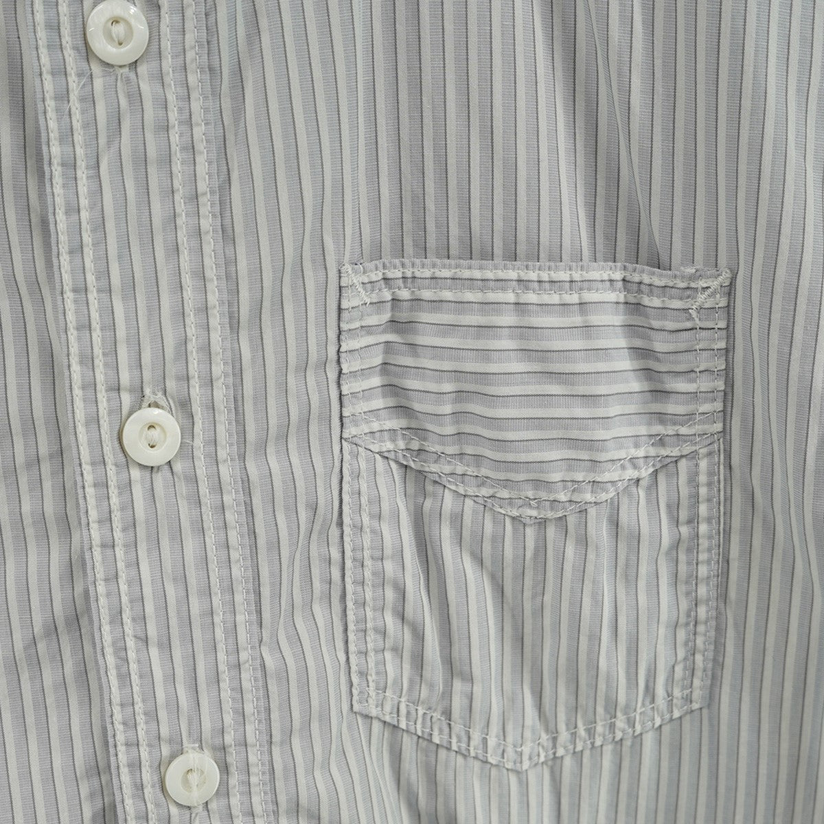 POST O’ALLS×MOUNTAIN RESEARCH No．1 Shirt Animal Embroideryコラボレーション ストライプ シャツ 古着・中古-3枚目のアイテム画像