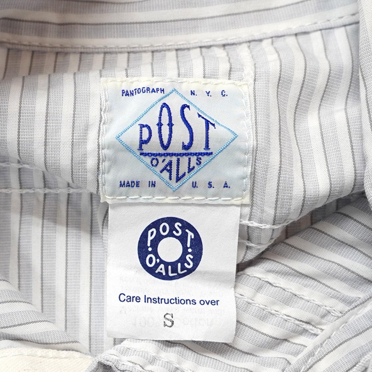 POST O’ALLS×MOUNTAIN RESEARCH No．1 Shirt Animal Embroideryコラボレーション ストライプ シャツ 古着・中古-5枚目のアイテム画像