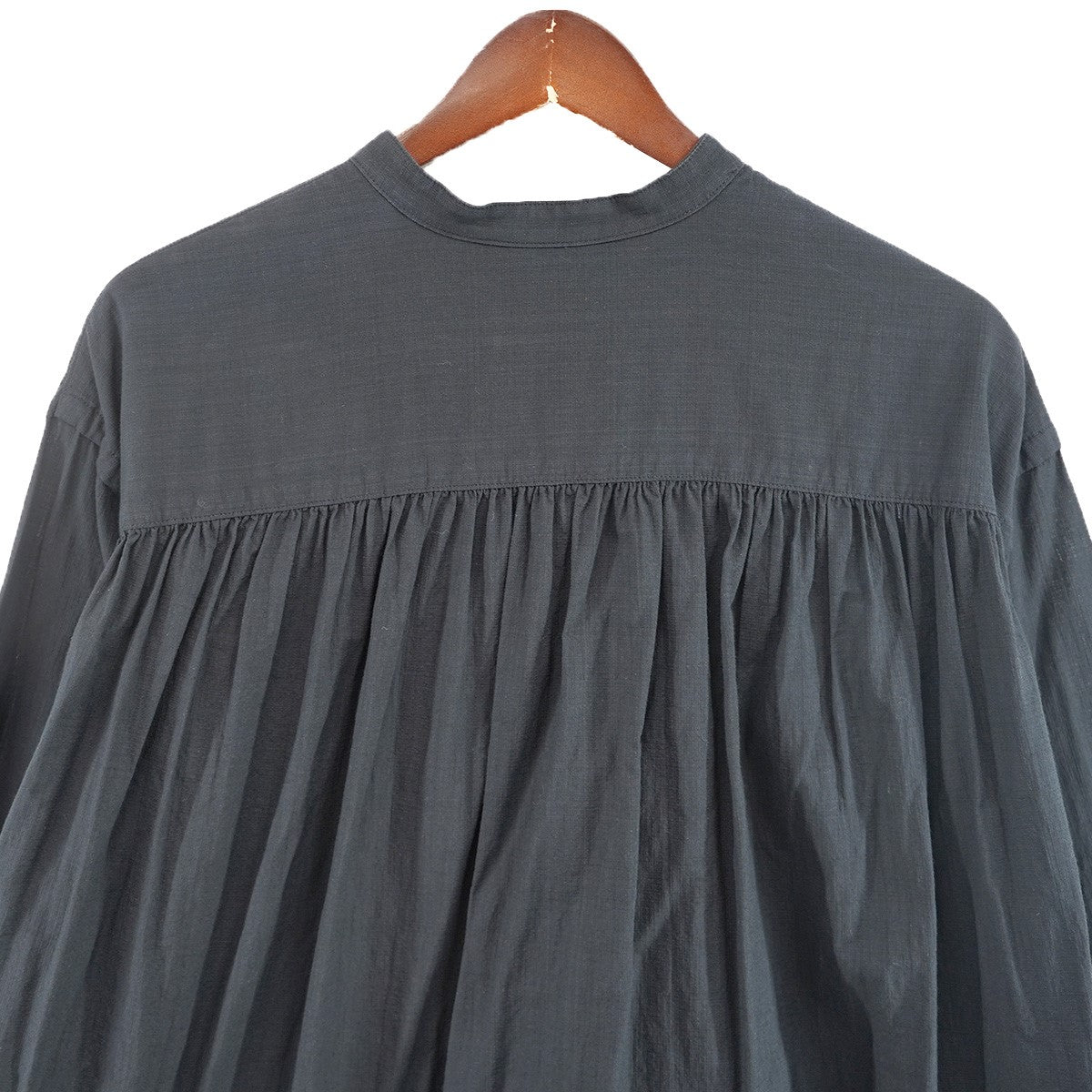 uru 24SS バンドカラー ノーカラー ロングシャツ 古着・中古-4枚目のアイテム画像