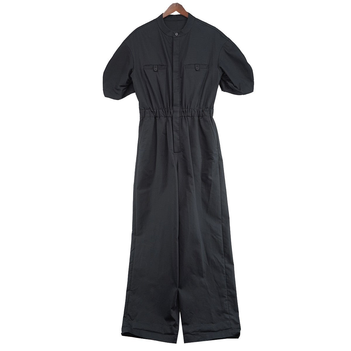 ASTRAET 23AW ツイル スタンドカラー玉縁ポケット 切替 ワイド ストレートシルエット オールインワン定価41900円 5426-270-279 古着・中古-1枚目のアイテム画像