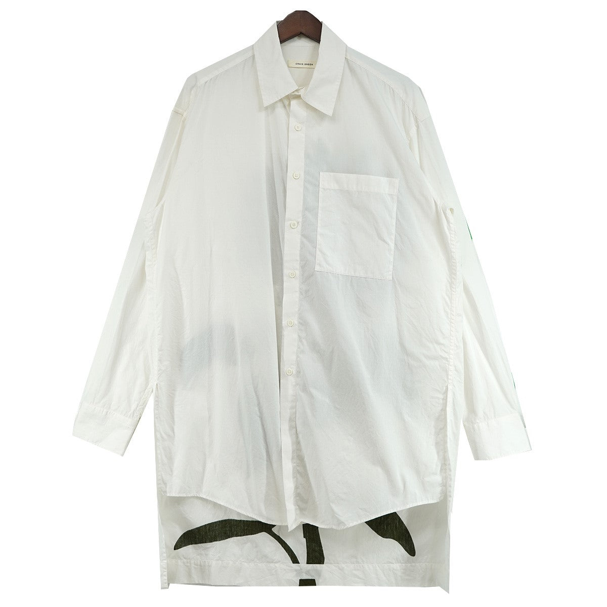 CRAIG GREEN 21SS LONG FLOWER SHIRT バック プリント サンフラワー 向日葵オーバー サイズ シルエット ロングスリーブ 長袖 シャツ 古着・中古-2枚目のアイテム画像