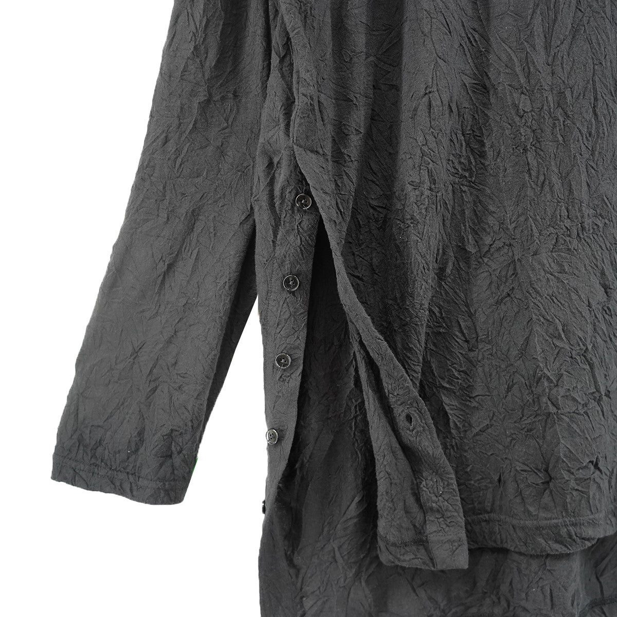 24AW Right Button Attached Hem Stepped Turtle Long Sleeveキャッチワッシャー 右サイドボタン タートルネック ロングスリーブ 長袖 ロンT