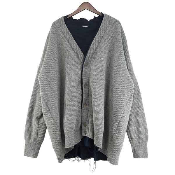 RAF SIMONS(ラフシモンズ) 21AW Layered Cardigan バックロゴパッチ